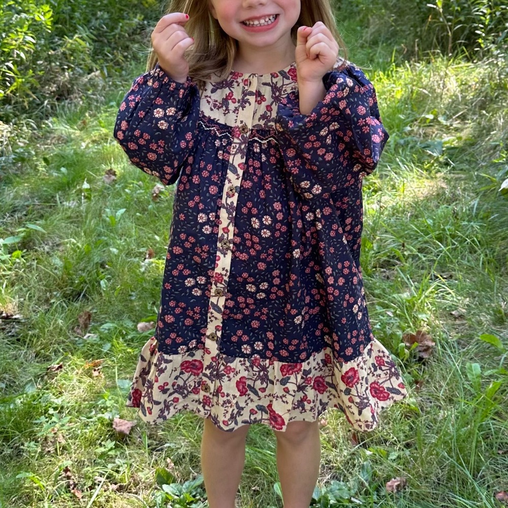Floral Long Sleeve Dress for Kids